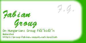 fabian groug business card